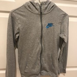 nike zip up w/ blue nike logo